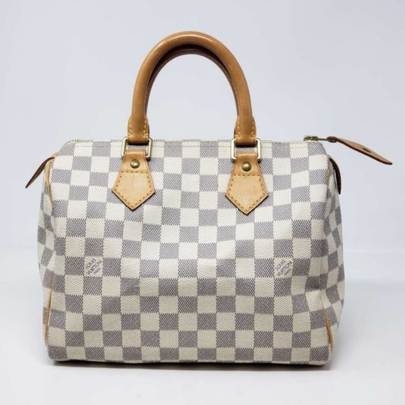 AUTH Louis Vuitton Damier Azur Speedy 25 Hand Bag - Picture 2 of 13